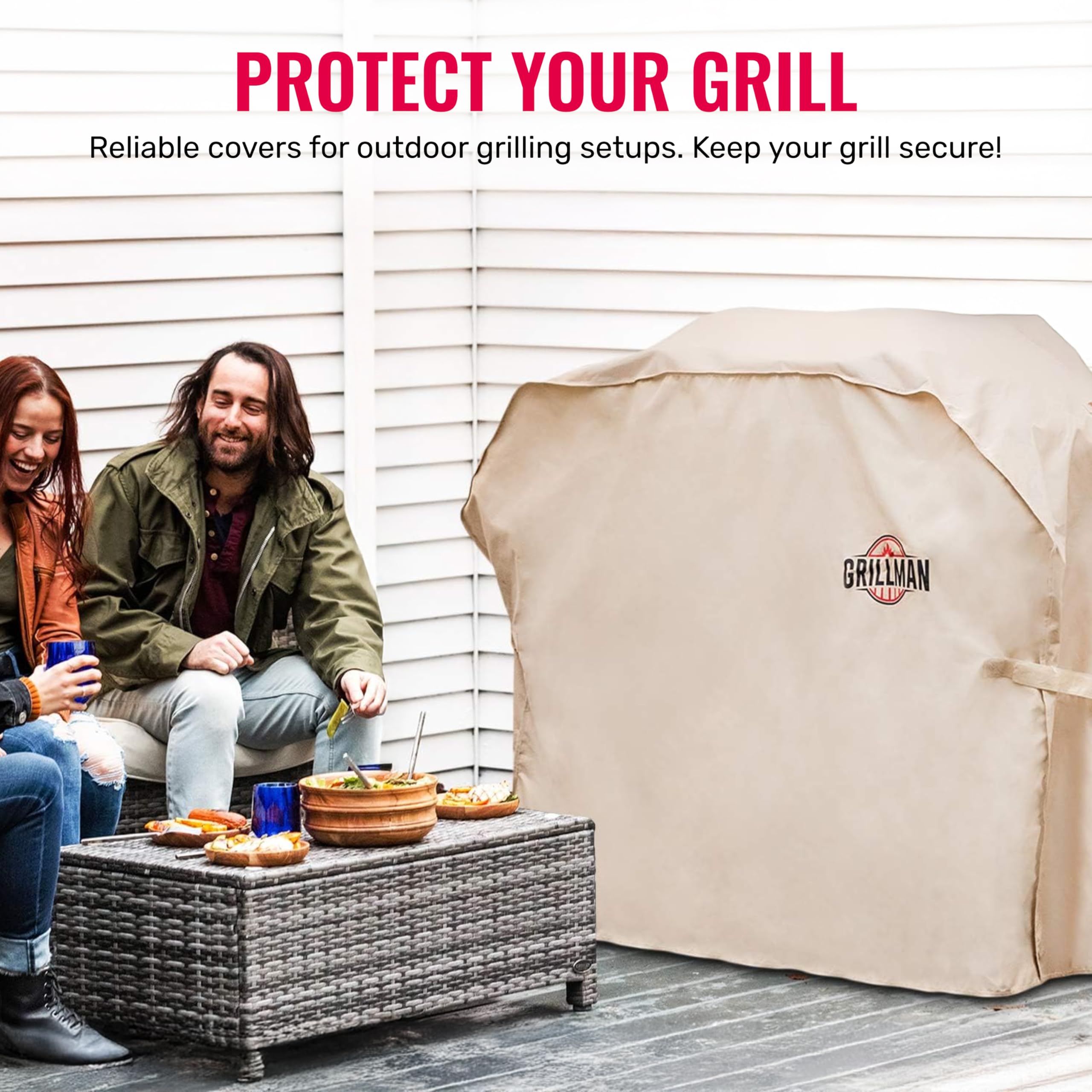 Zettum Copertura Barbecue da 152 cm, 7107 Copri in PU per BBQ Weber