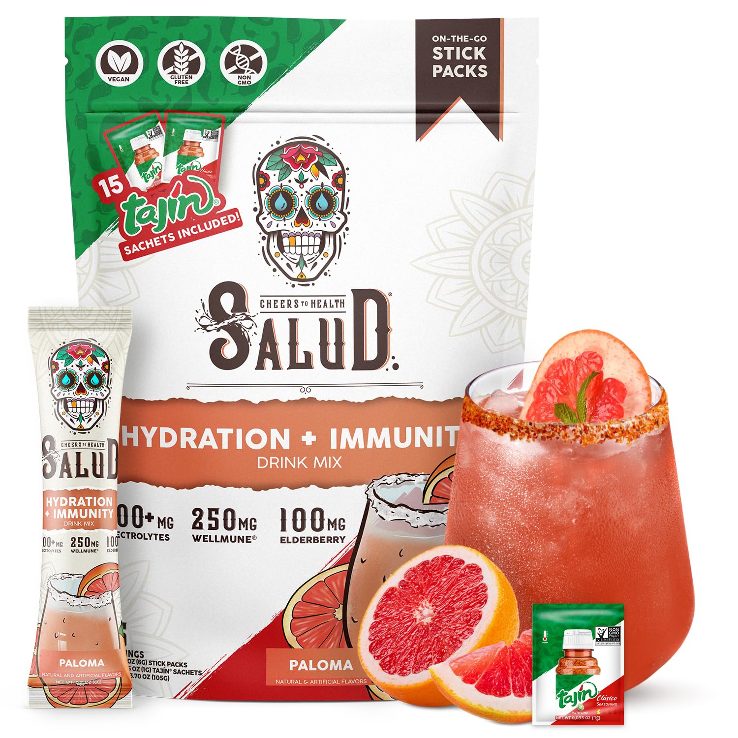 Salud 2-in-1 Hydration + Immunity Drink Mix, Cucumber Lime — Amazon image 8