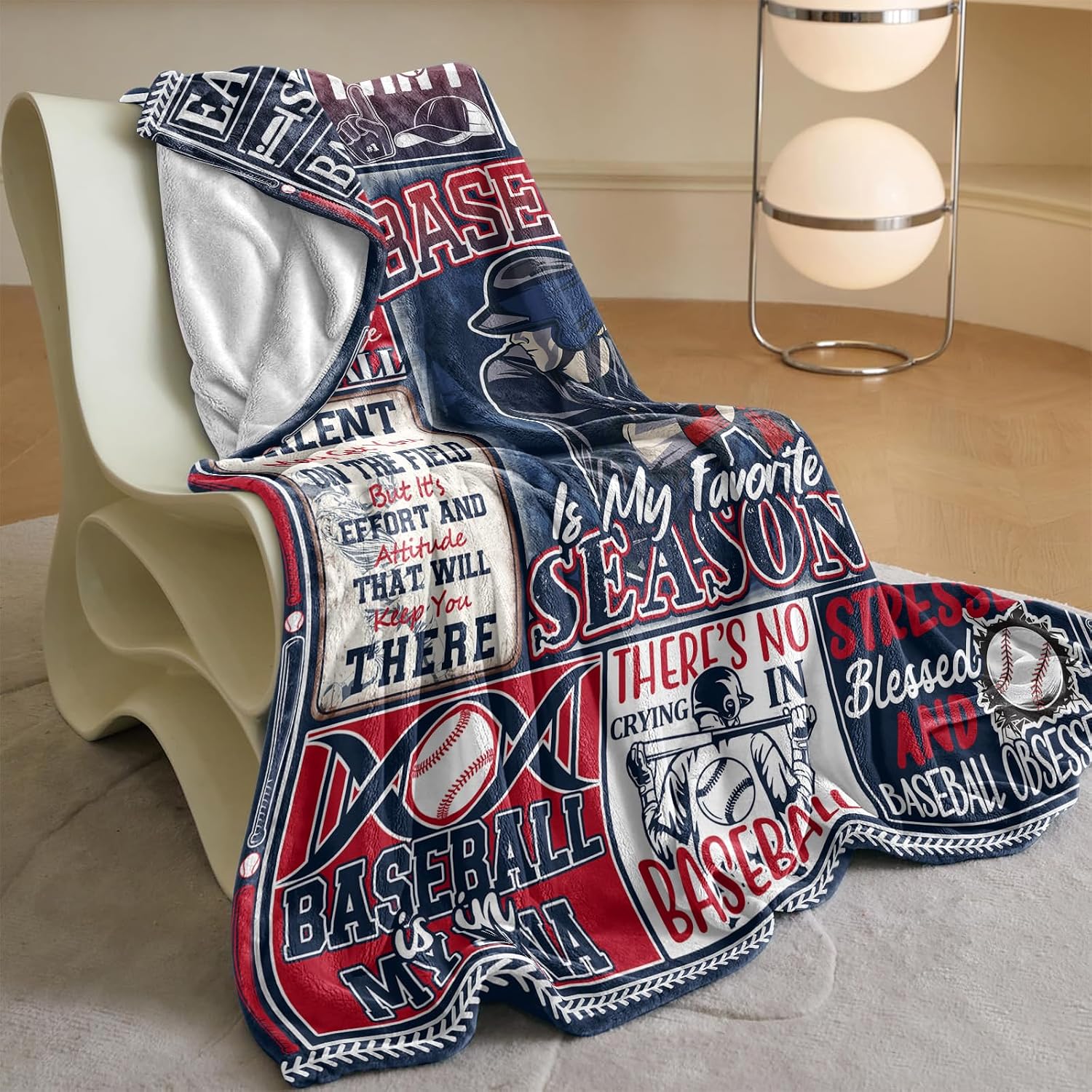 Baseball Gifts for Boys, Baseball Blankets for Boys, Baseball Team Player Gifts, Sports Stuff for Men Coach Birthday Christmas 50"x40"
