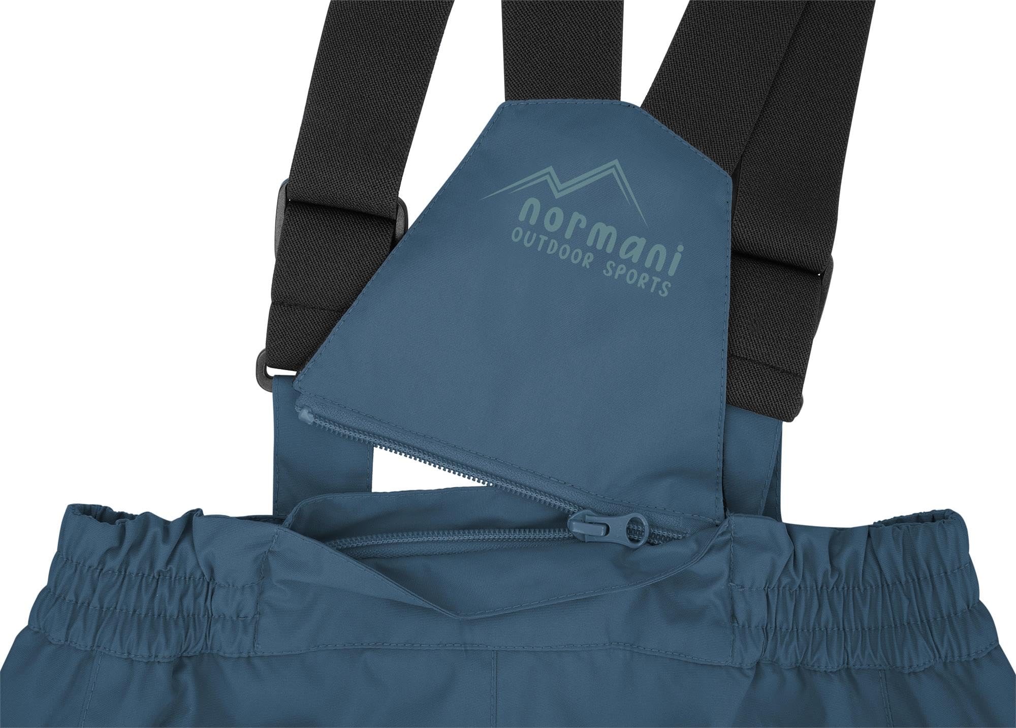 normani Kinder Winterhose mit Hosenträgern - wasserdichte Schneehose Skihose gefütterte Thermohose mit abnehmbaren Hosenträgern für Junge und Mädchen