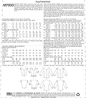 Vista 2 de McCall's Patterns McCall's Blusa de manga corta para mujer, 3/4 y longitud al codo, tallas 14-22 patrones