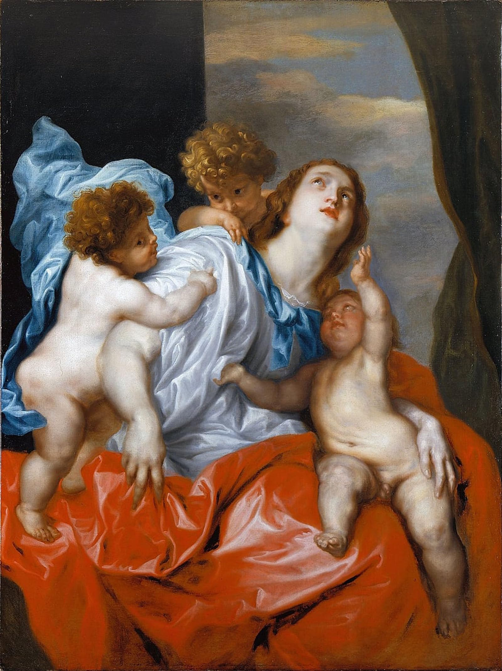 Impresiones de lienzo Carità de Anthony Van Dyck 60x90cm para salón 5