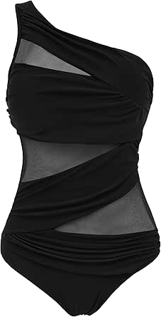 Shop Our Hot Sale Plus Size Swimsuit With Transparent Mesh Fabric - View #4