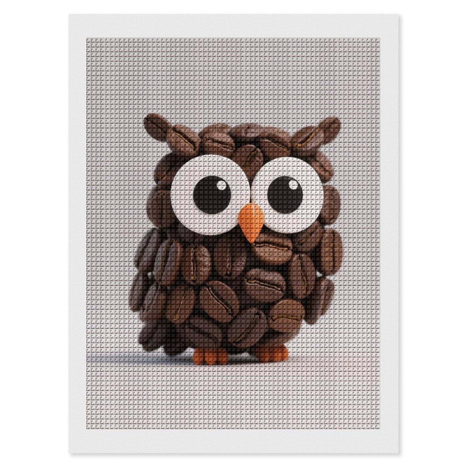 FodPand Cute Owl 5D Diamond Painting Kits for Adults Beginners Full Drill Square Diamond Dots Pictures Gem Art Supplies for Home Wall Room Decoration DIY Craft Set Gift 12x16