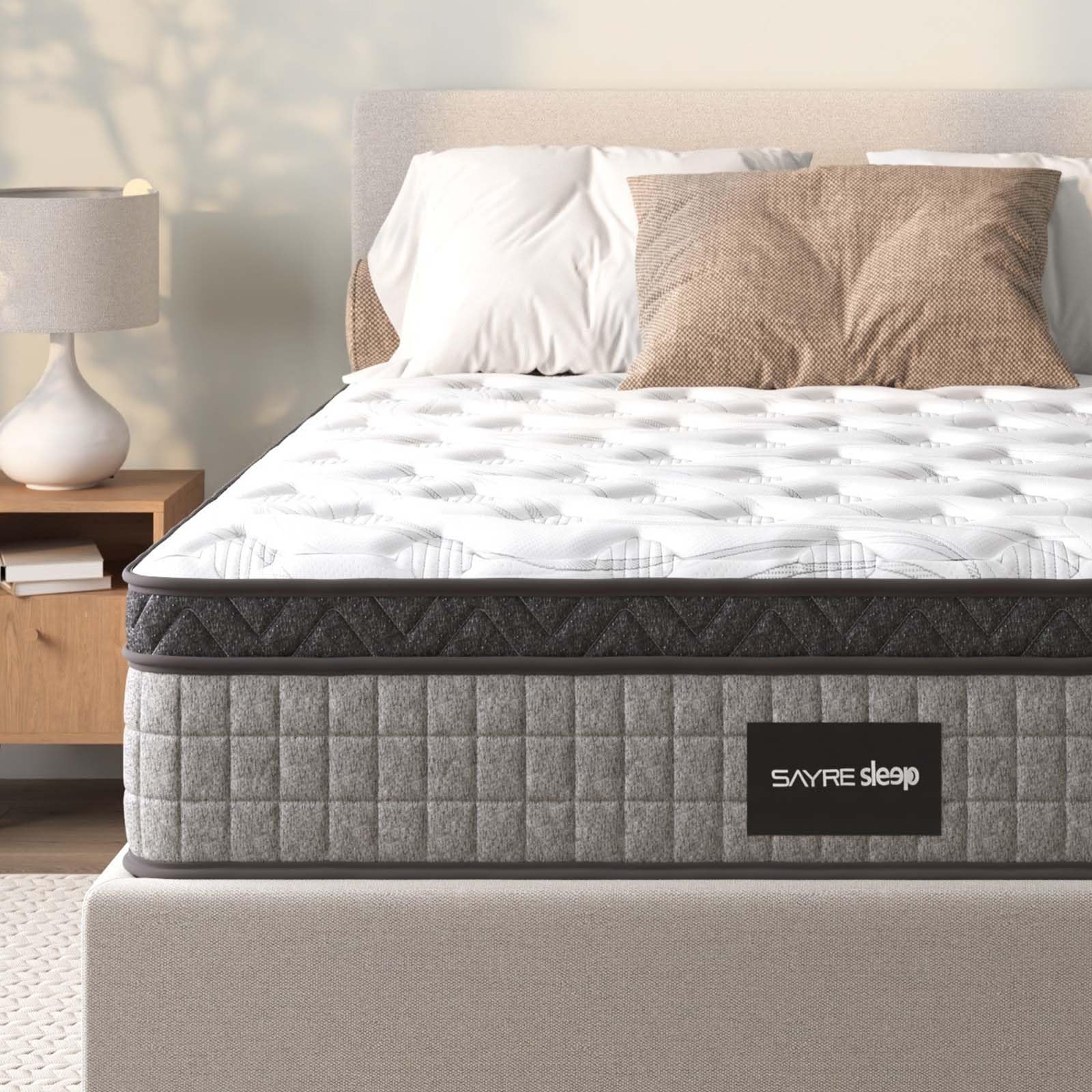 CertiPUR-US Medium Firm Hybrid Mattress - 12" Twin, Pocket Innerspring & Gel Memory Foam for Pressure Relief & Motion Isolation