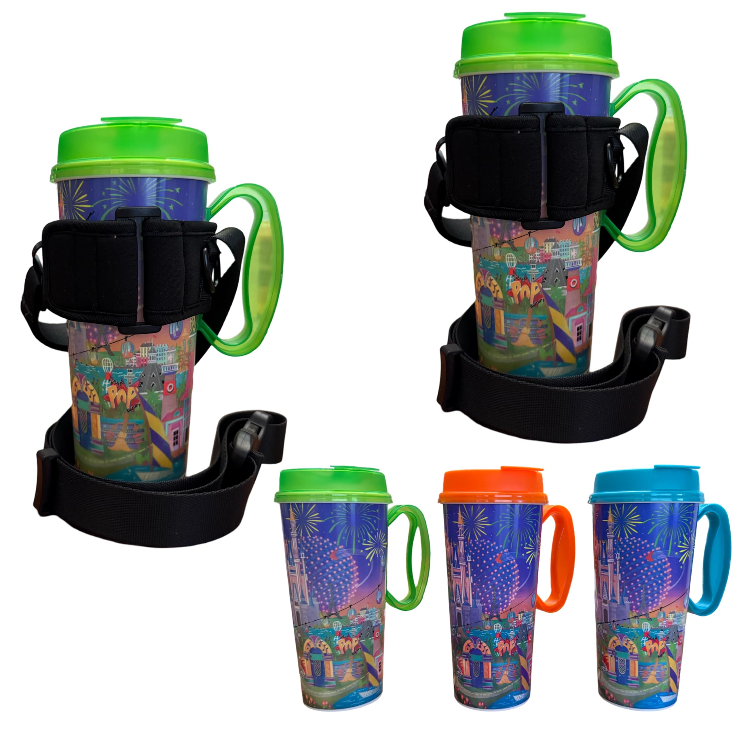 Kaizen Kreations Dining Plan Refillable Mug Holder Sling Disney World Essentials, Disney Cruise Essentials, Disney World Accessories for Trip