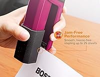 Vista 6 de Bostitch Office Epic - Engrapadora 3 en 1 de metal, capacidad para 25 hojas, incluye 210 grapas en compartimento de almacenamiento de grapas
