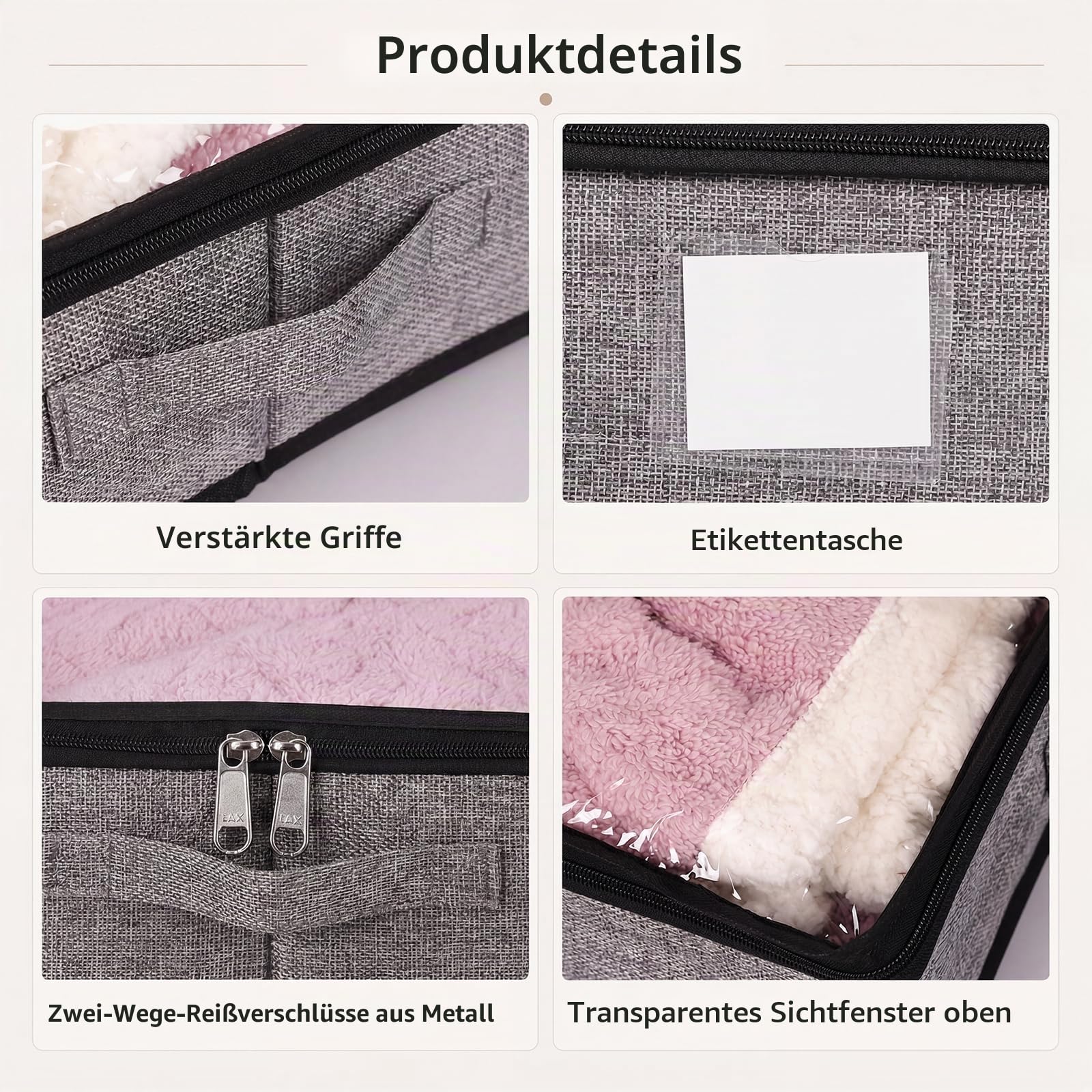 Fixwal Unterbett-Aufbewahrungsbehälter, unten 11,4 cm, niedriges Profil, Unterbett-Organizer, Kleideraufbewahrungsbehälter mit stabilen Seitenwänden und Boden, 4 Stück