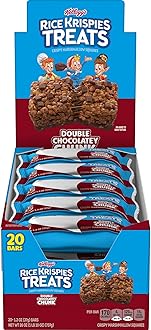Marshmallow Snack Bars, Kids Snacks, School Lunch, Double Chocolatey Chunk, 26oz Box (20 Bars)