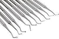 Vista 2 de Juego de 10 excavadoras de cucharas dentales 1MM-2.5MM Compuesto restaurador Llenado de dientes cavidad cariosa eliminación de caries instrumentos