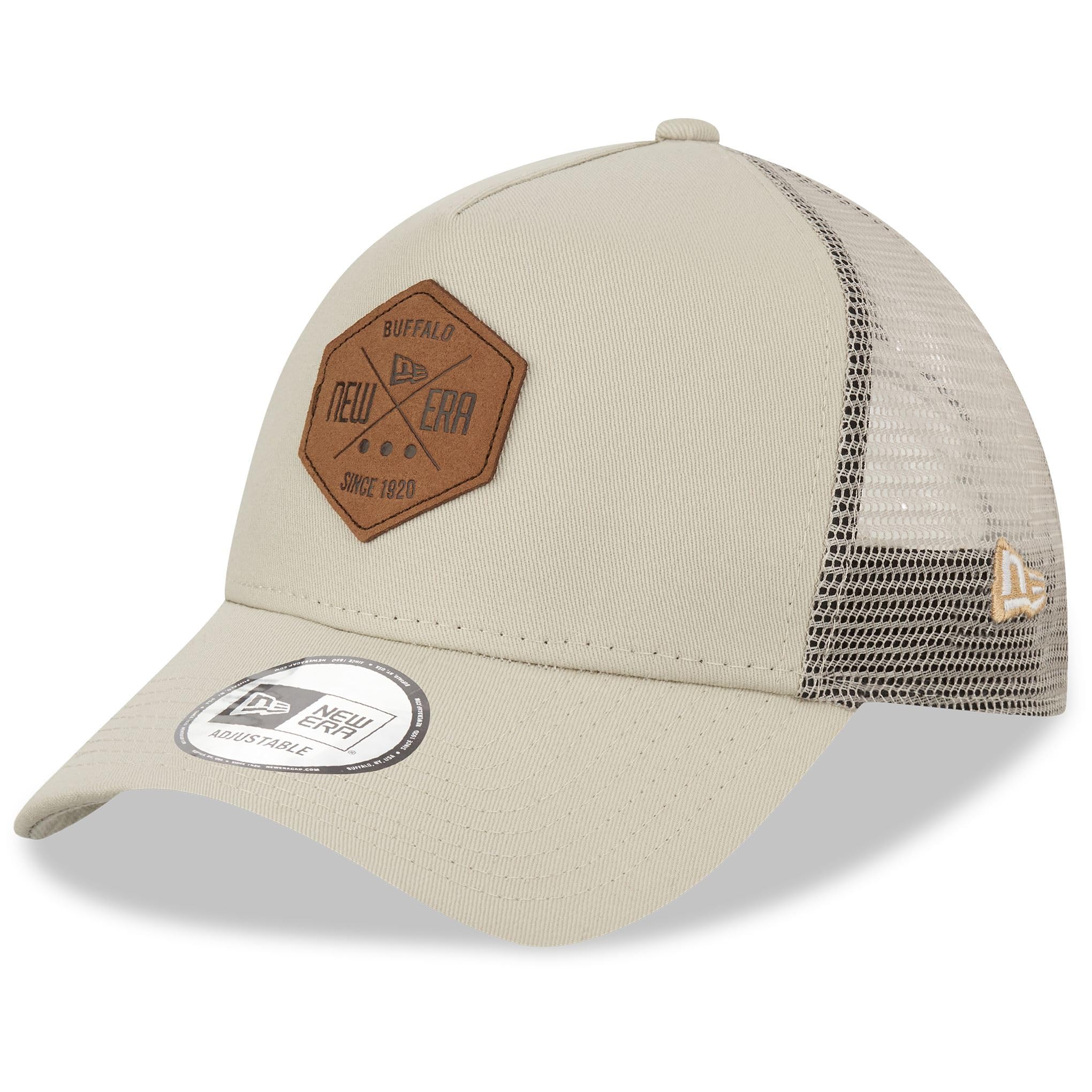 New Era Unisex Heritage Patch 9Forty AFrame Trucker Cap Beige