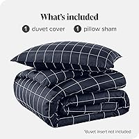 Vista 123 de Bare Home Funda de edredón extra larga – Premium 1800 súper suave – Funda de edredón ligera y fresca – Ropa de cama suave y transpirable