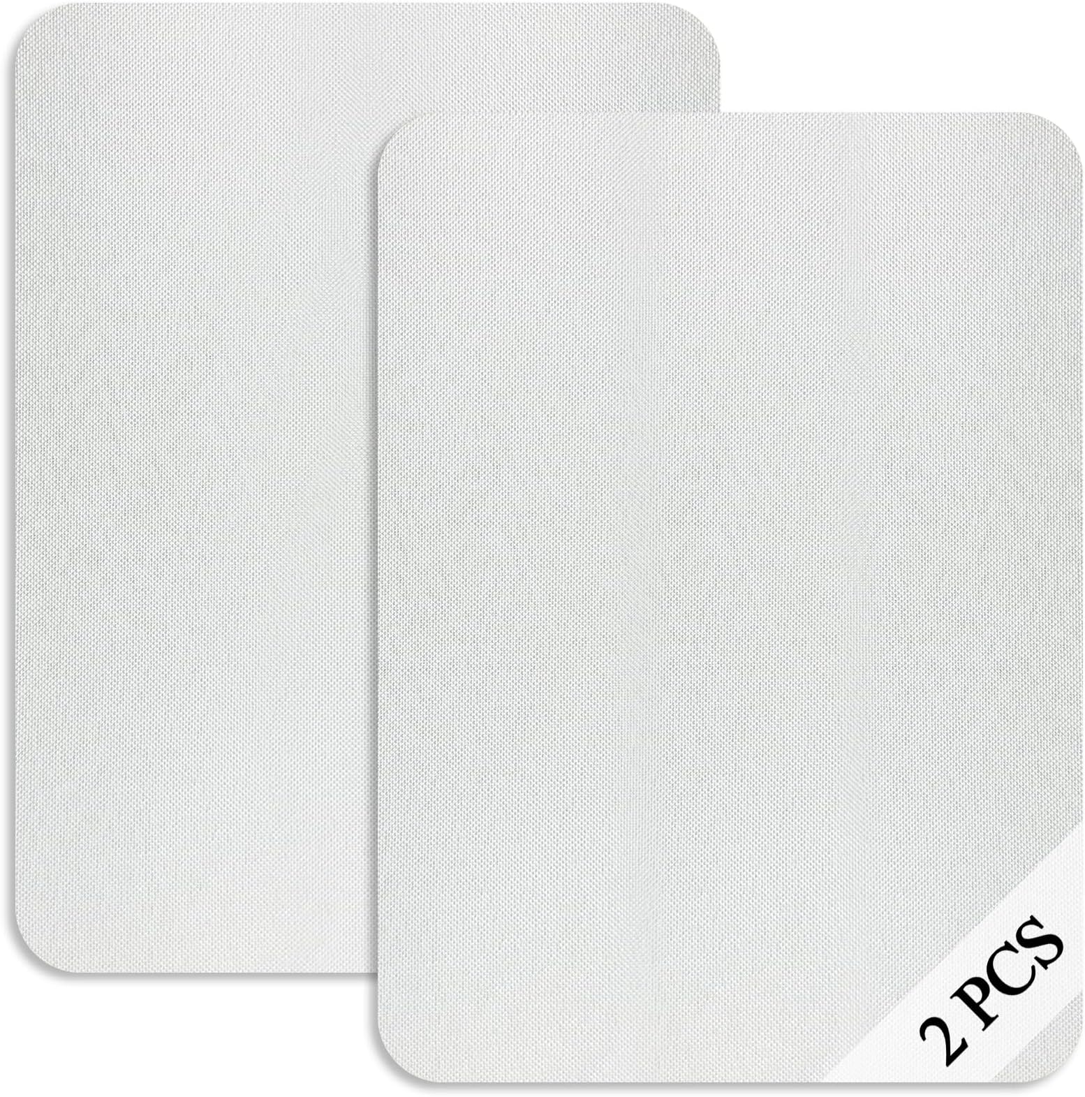 Self-Adhesive Linen Repair Patches 8 x 11 Inch (2PCS), Linen Fabric Patches for Sofa Repair, Couch Fabric Repair Patch Kit for Furniture, Sofa Cushion, Clothing, Car Seat, Office Chair (White)