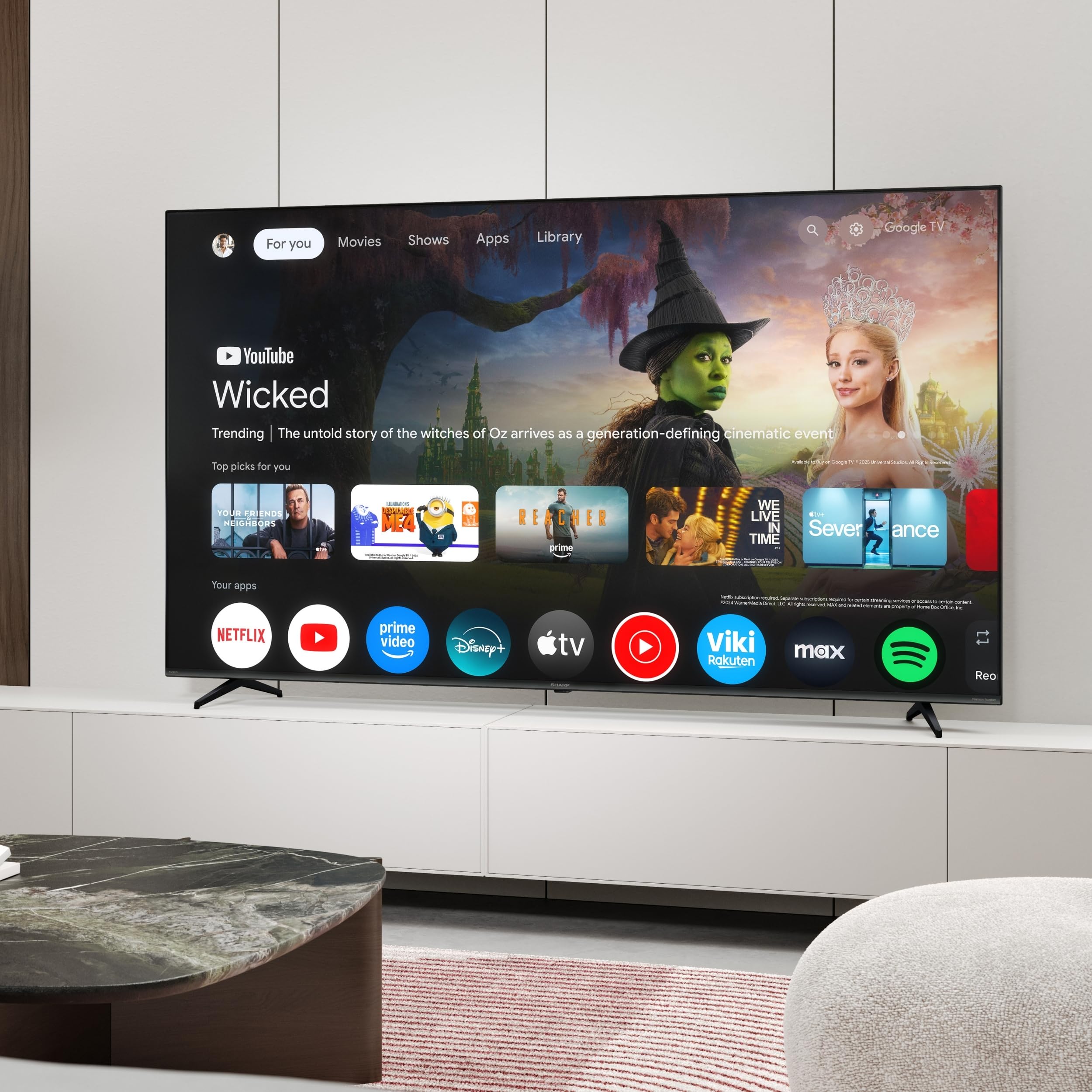 Sharp 70HP5765E QLED Fernseher 70 Zoll Google TV - 4K UHD Smart TV mit Dolby Vision HDR, Dolby Atmos, Sound by Harman Kardon, Google Assistant und Triple-Tuner, QLED TV (2026)