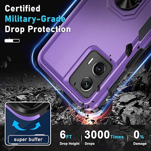 Miniatura 5 de Janmitta Funda compatible con Moto G 5G 2023 con protector de pantalla, resistente a prueba de golpes, funda protectora de cuerpo completo integrado