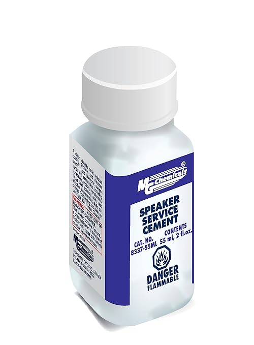 MG Chemicals 8337 Speaker Repair Cement, 55ml Liquid Bottle, Black