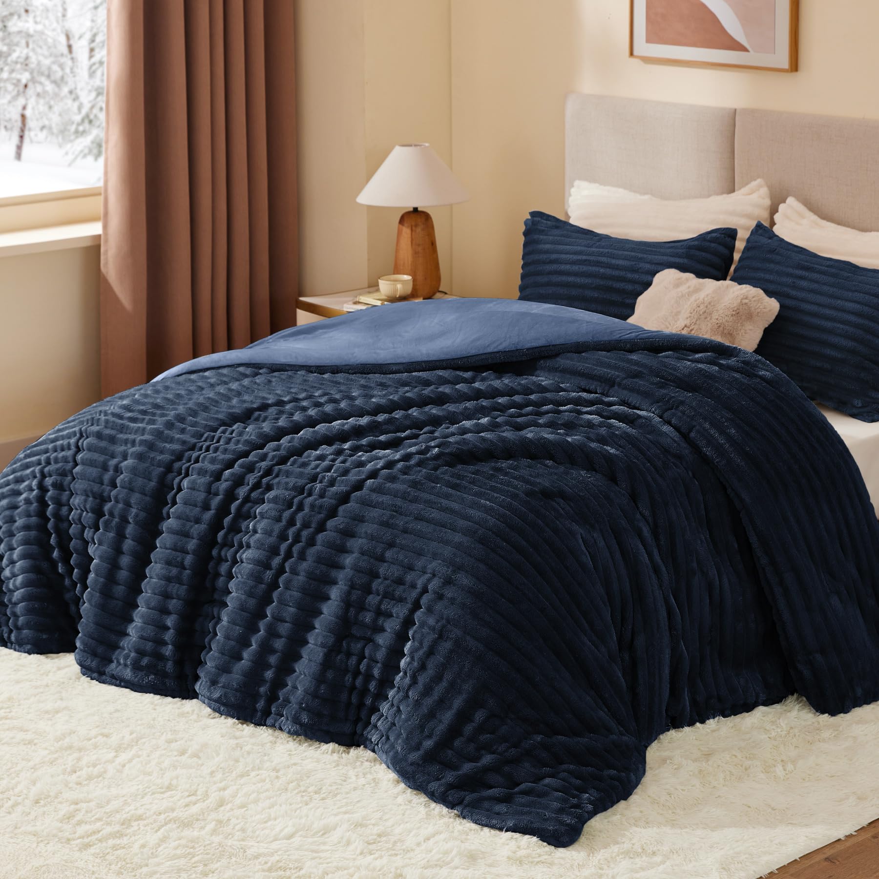 アウトドア寝具 Y(DOT) BY NORDISK DOWN BLANKET NAVY Amazon.com: BEDELITE Fleece Queen Comforter Set -Super Soft & Warm