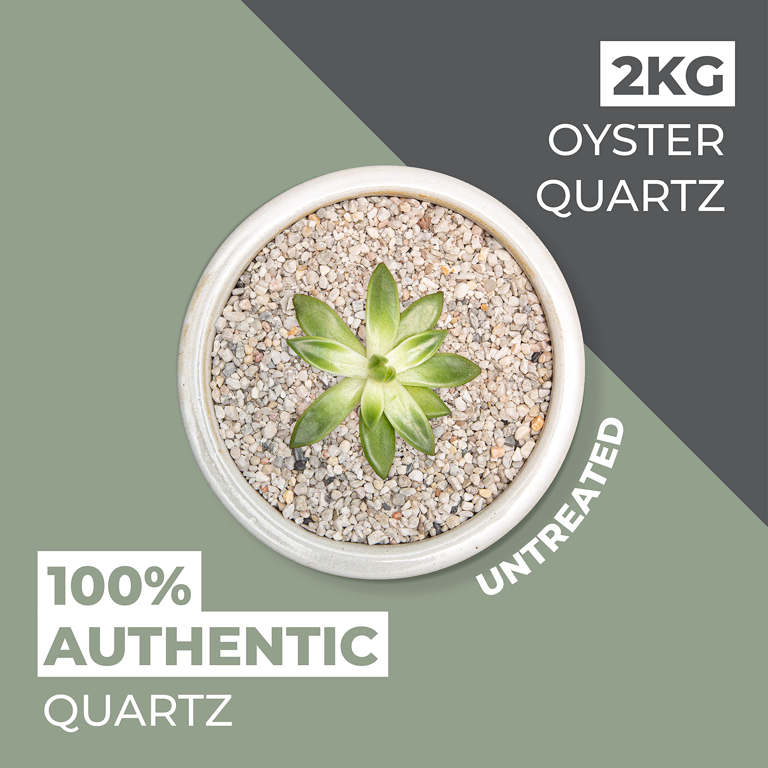 Natural World Steinpflanzen-Topper, 2 Kg, 5 Mm Durchmesser – Echte Marmor- & Quarzsteine Für Blumentöpfe