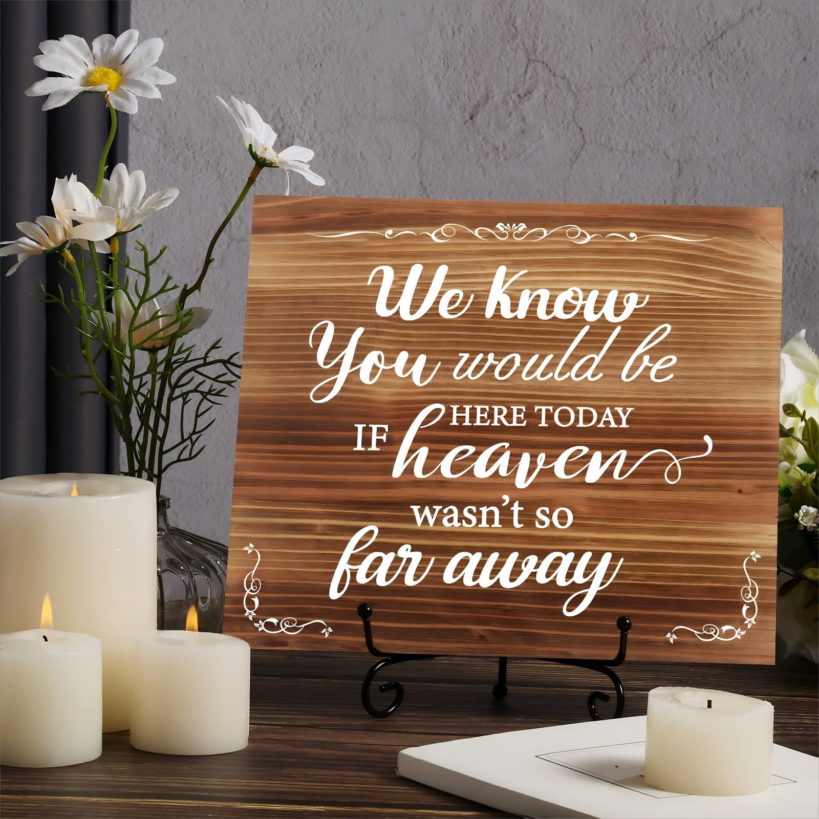 Gedenk-Tischschild Für Hochzeit – Herzform, 12,7 X 12,7 Cm, Acryl Mit Aufschrift 'In Loving Memory'