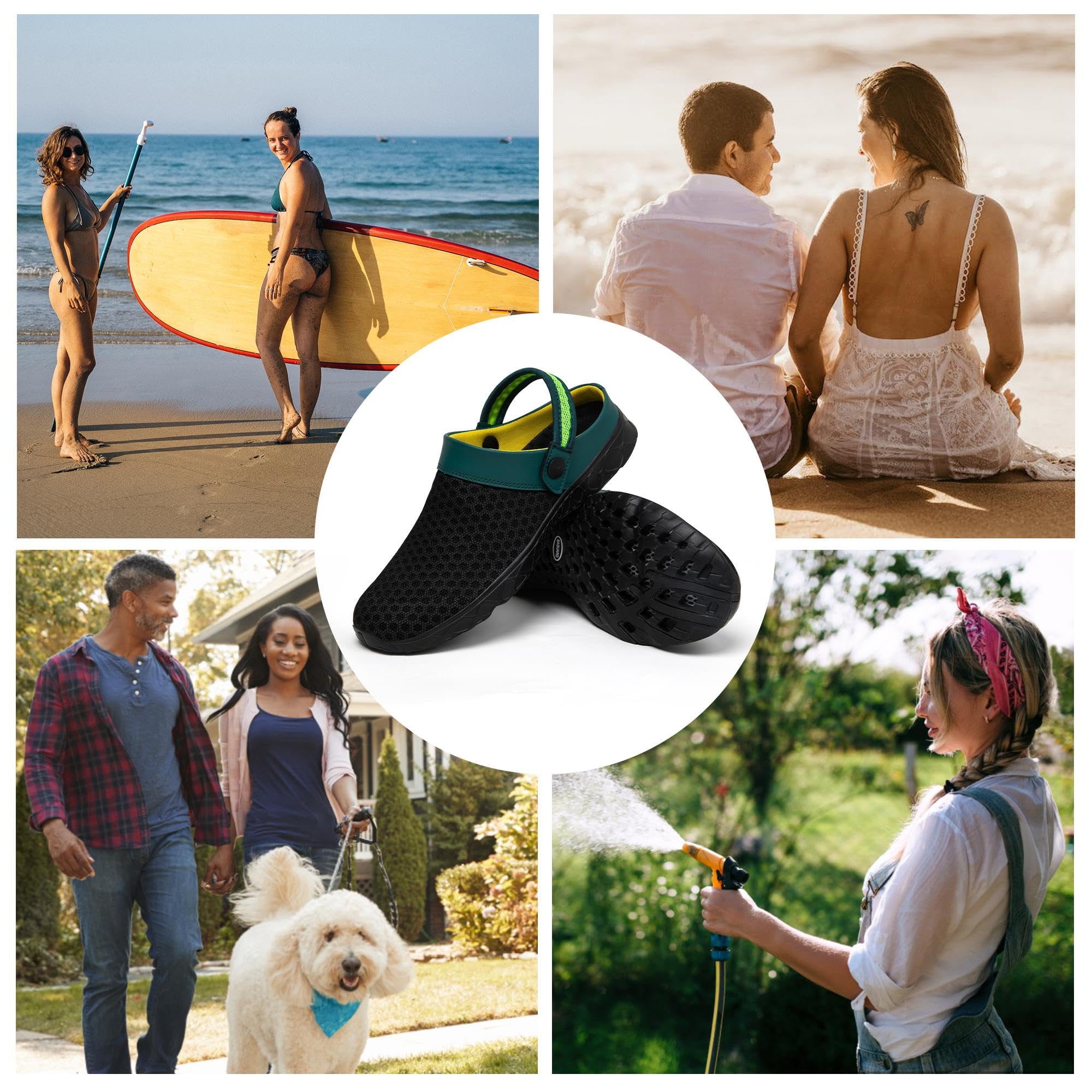 SAGUARO Unisex Zoccoli Sandali Sabot Pantofole Adulto Traspirante Antiscivolo Casual Beach Taglia 36-48 EU