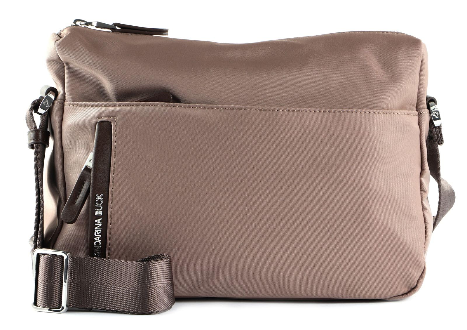 Mandarina Duck Unisex Marron Shoulder Bag With Outside Pocket Hunter