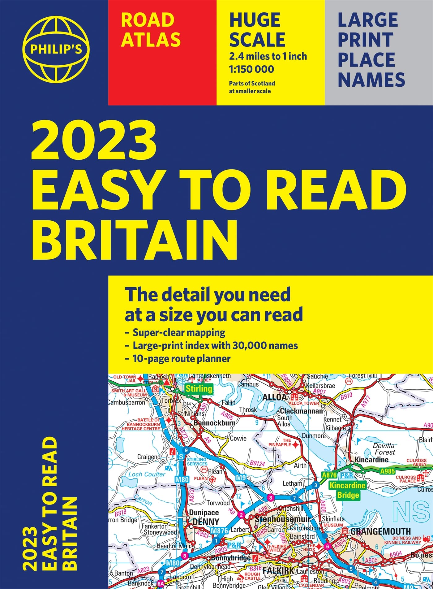 2023 Philip's Easy to Read Road Atlas Britain: (A4 Paperback) (Philip's Road Atlases)