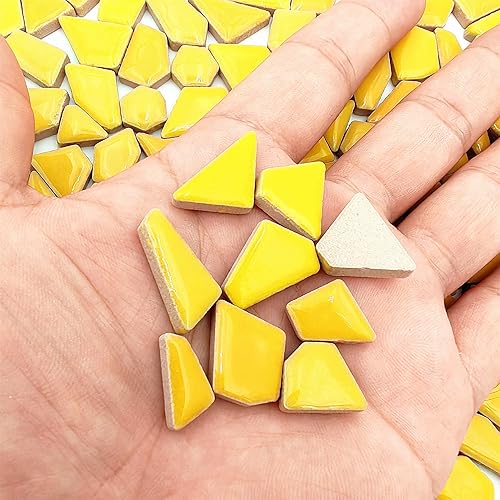 Vista 39 de Azulejos de mosaico de cerámica irregulares de 1.1 libras, piezas de mosaico, piedras para hacer mosaicos, manualidades, pasatiempos, artes