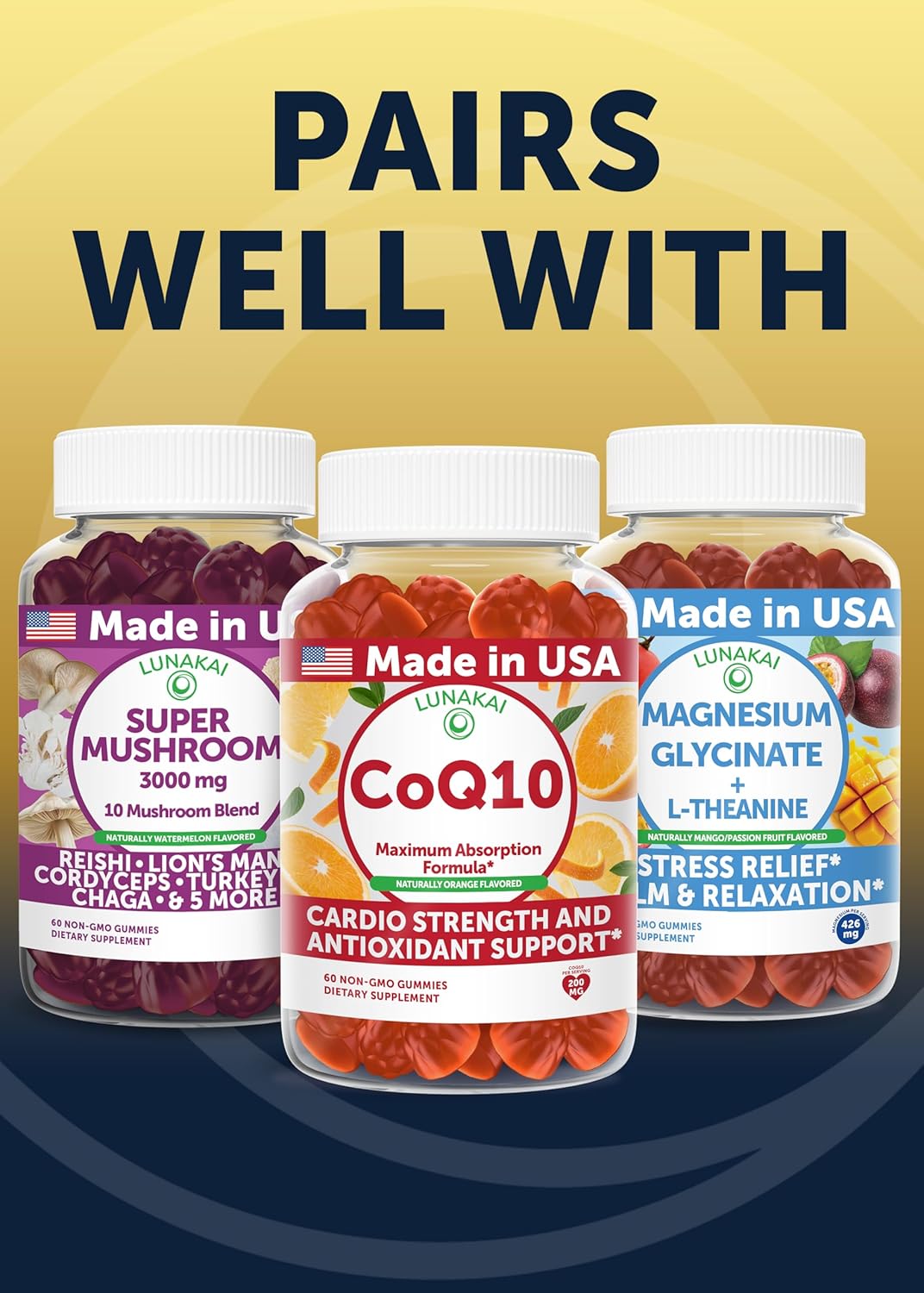 Lunakai USA Made Nattokinase Supplement – 400mg Natto Enzyme, 8000 FU per Serving – Heart & Circulation Support – Non-GMO, 60ct, 4000 FU Capsule