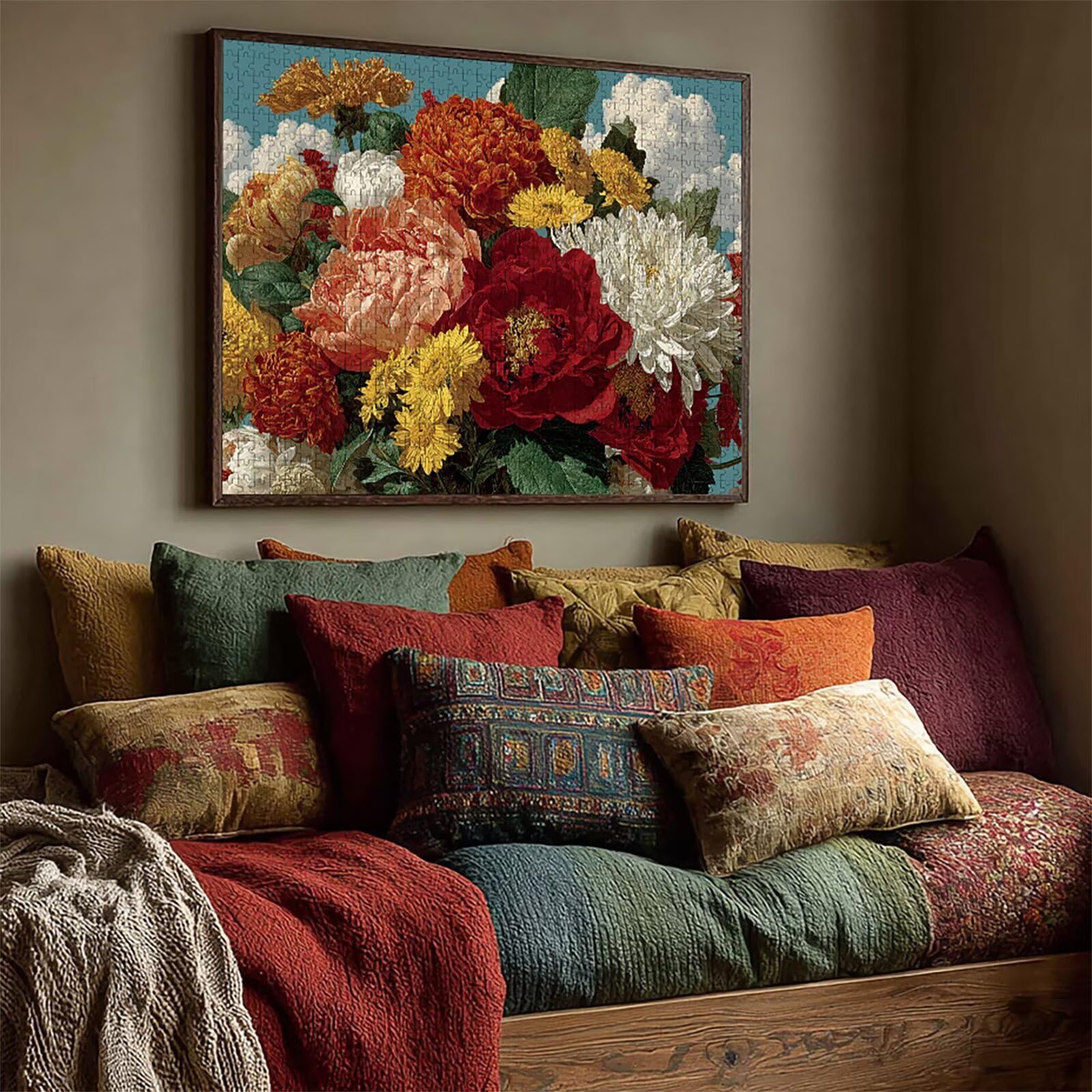 Nuage Puzzle 3000 pièces Adultes, Puzzle Bois 122x81cm, Adultes Jeu éducatif Défi énigme avec Une Boîte d'emballage Exquise, Jeu Relaxant Détente Collection, Cadeau Fille, Decoration, (Fleur) G-6102