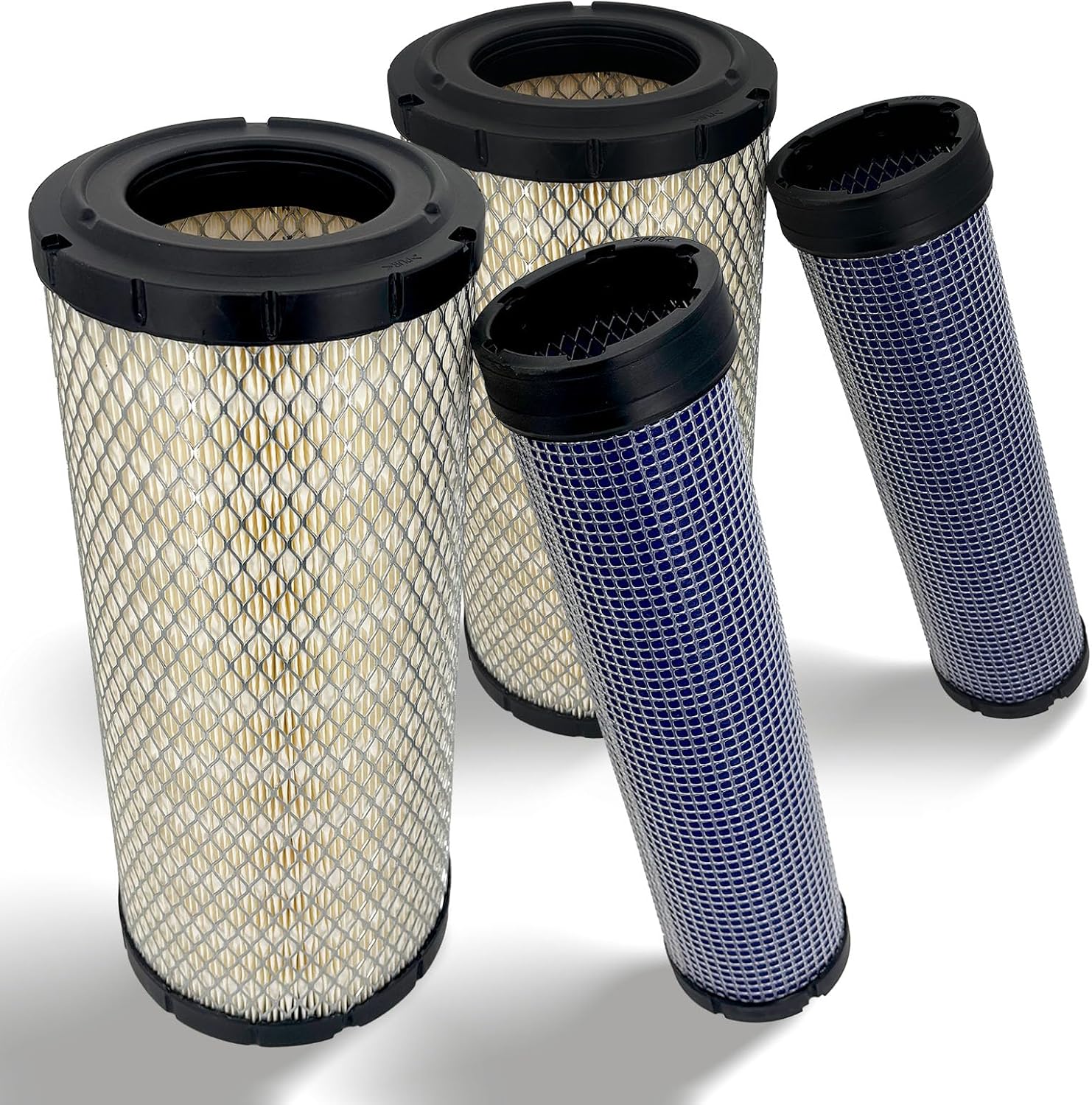 2PCS Air Filter Set Fits For Donaldson P828889+P829333 for WIX 46562+46569 for BALDWIN RS3544+RS3545 for CASE 222421A1+222422A1 for CATERPILLAR 110-6326+110-6331 for JOHN DEERE AT171853+AT171854