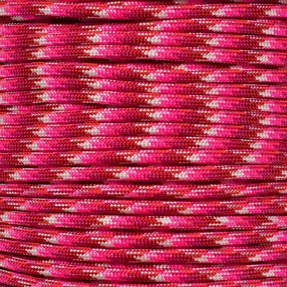 Paracord Planet 250 Foot Spool Nylon 550lb Type III 7 Strand Paracord Bright Color Patterns (Lightspeed)