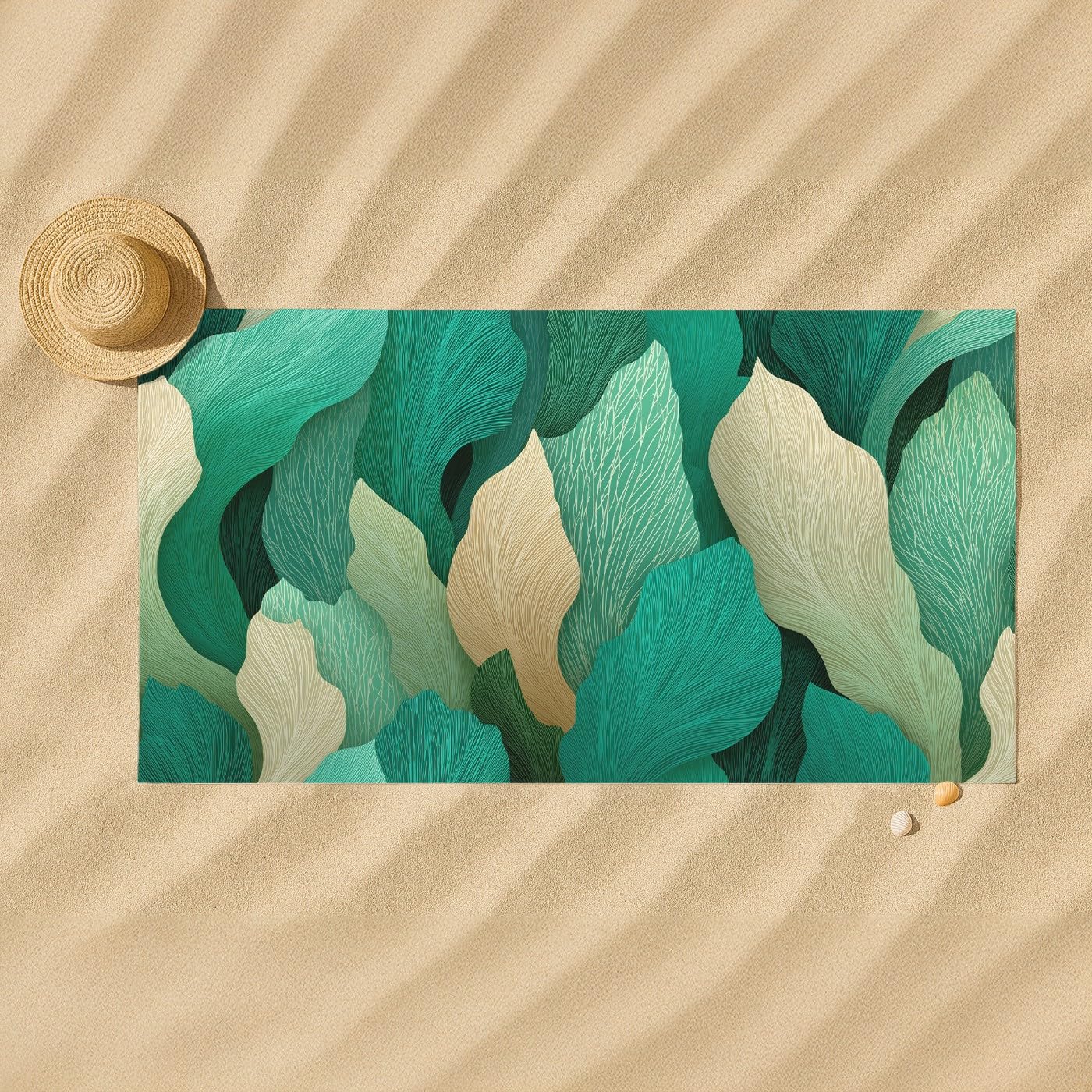 Genérico Dreaming Extra Soft Compact Soft Beach Blanket Gradient Lines, Beach Blanket Suitable for Pool, Camping, Beach Travel Towel 180x90, Colorful