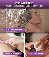 Vista 4 de Gynofit Espuma de lavado femenino, sin perfume, limpiador íntimo que equilibra el pH para el cuidado diario y el afeitado, con ácido láctico y aloe