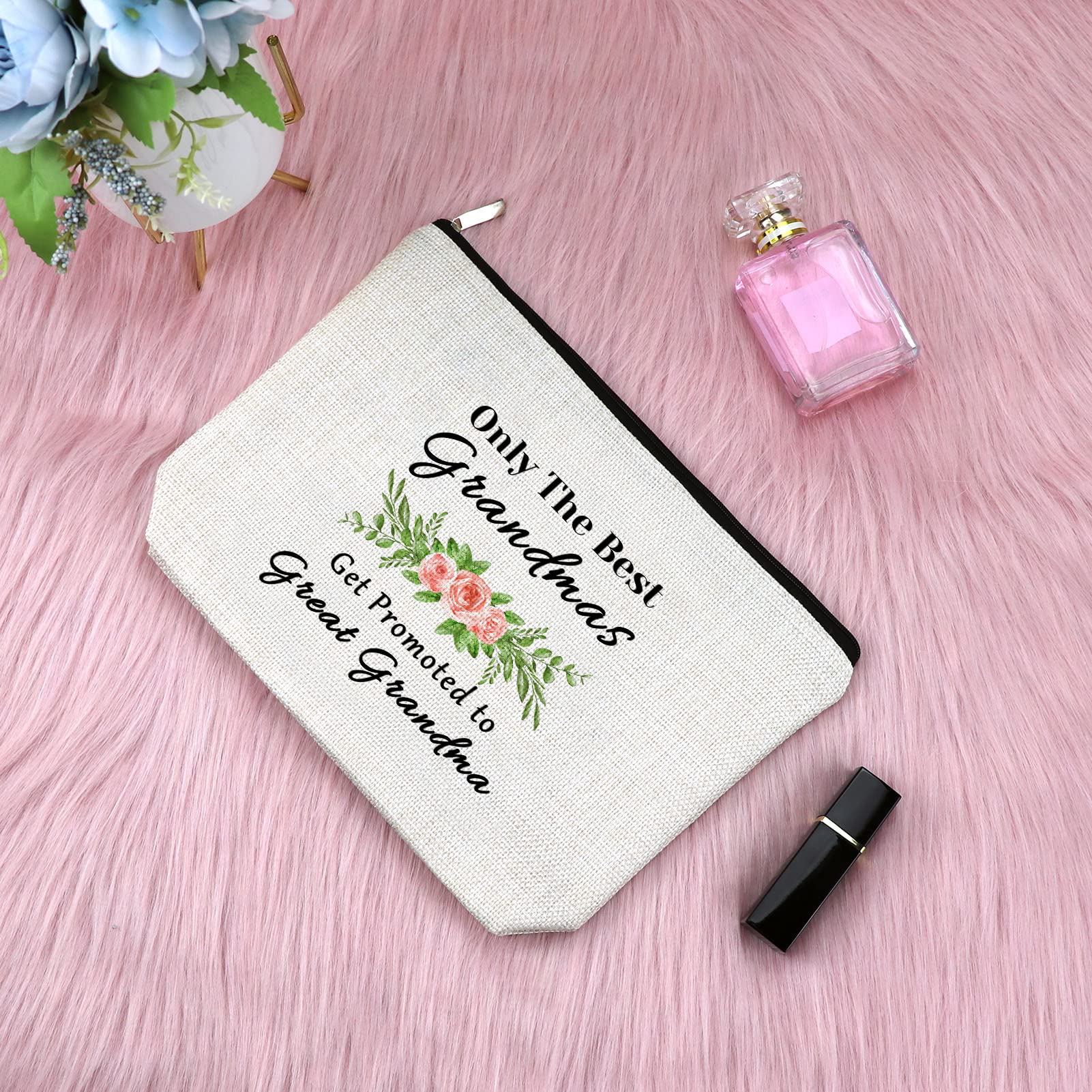 Great Grandma Gift Makeup Bag Baby Announcement Gift for Great Grandma Future Great Grandma Gift Cosmetic Bag Great Grandma to Be Gift Mothers Day Gift Baby Shower Gifts Travel Cosmetic Pouch - Image 2