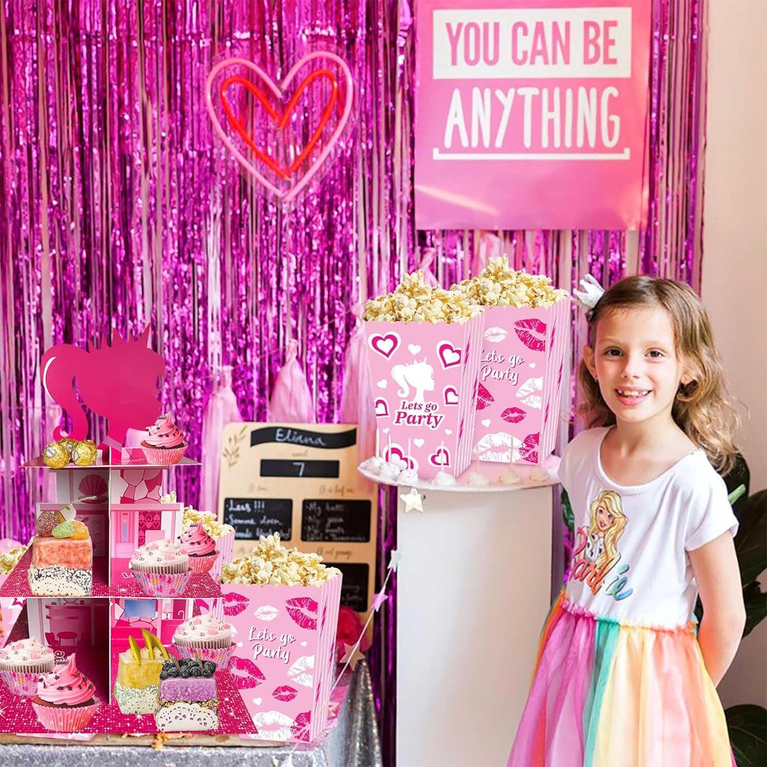 Barbie Party Decorations 3-Tier Pink Princess Cupcake Stand