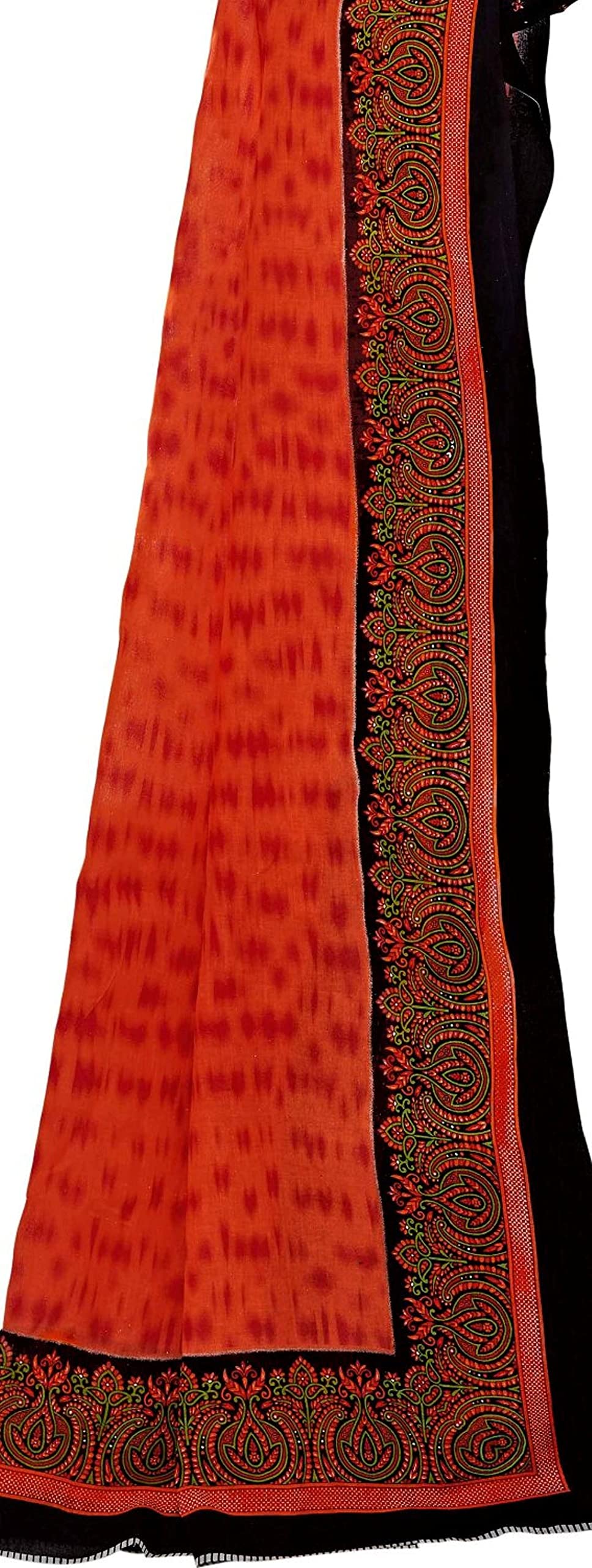 Miraan Women's Cotton Unstitched Dress Material (Black, Free Size) 2