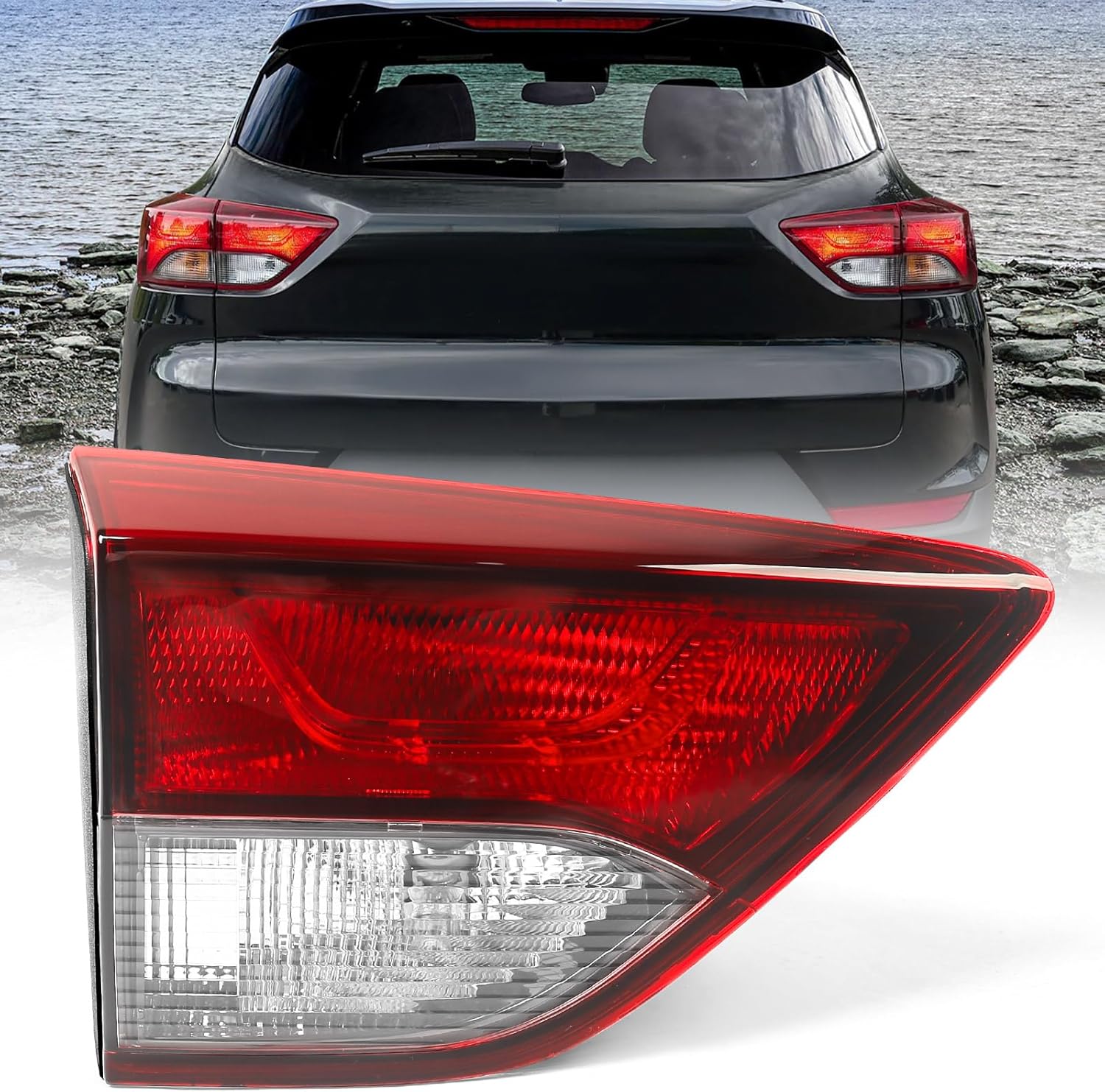 Huray Left Halogen Inner Tail Light Fit for Chevy Trailblazer L/LS/LT 2021-2025 LH Taillight Back lamp Rear Brake Lamp Assembly OE Style Replacement for GM2802132 (Driver Side)