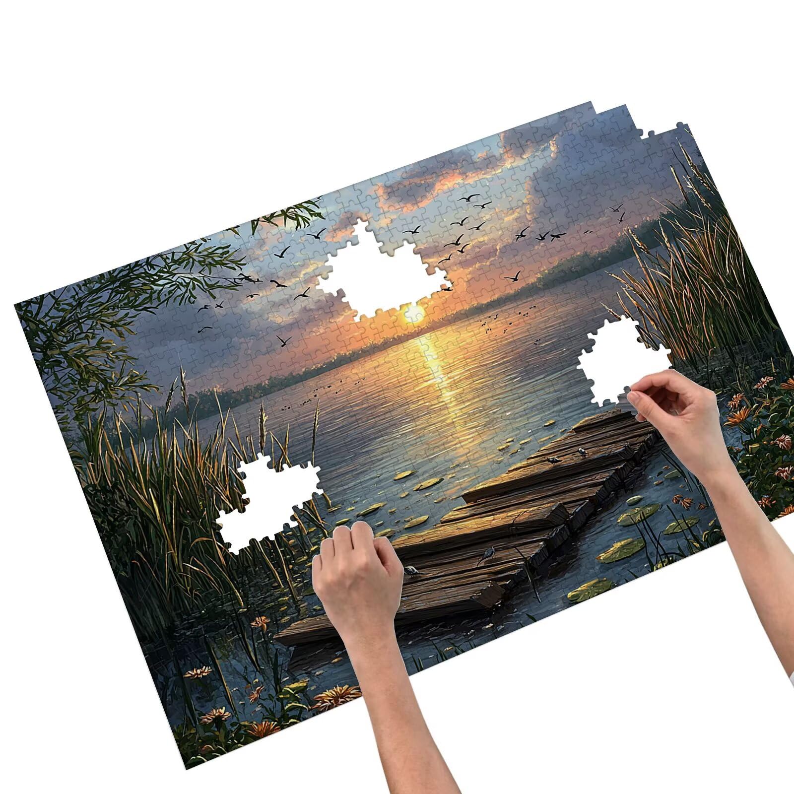 Puzzle 2000 sztuk dla dorosłych, drewniane łamigłówki dla dorosłych, trudne drewniane łamigłówki, rodzinne gry edukacyjne, łamigłówki z pudełkiem na prezent do dekoracji domu, prezent dla kobiet
