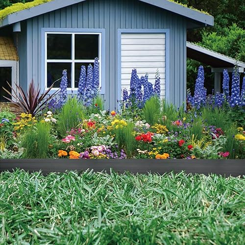 Miniatura 7 de Borde de borde de paisaje sin excavación, bordes de plástico para paisajismo, borde de jardín, bordes de césped, bordes de jardín, bordes de lecho