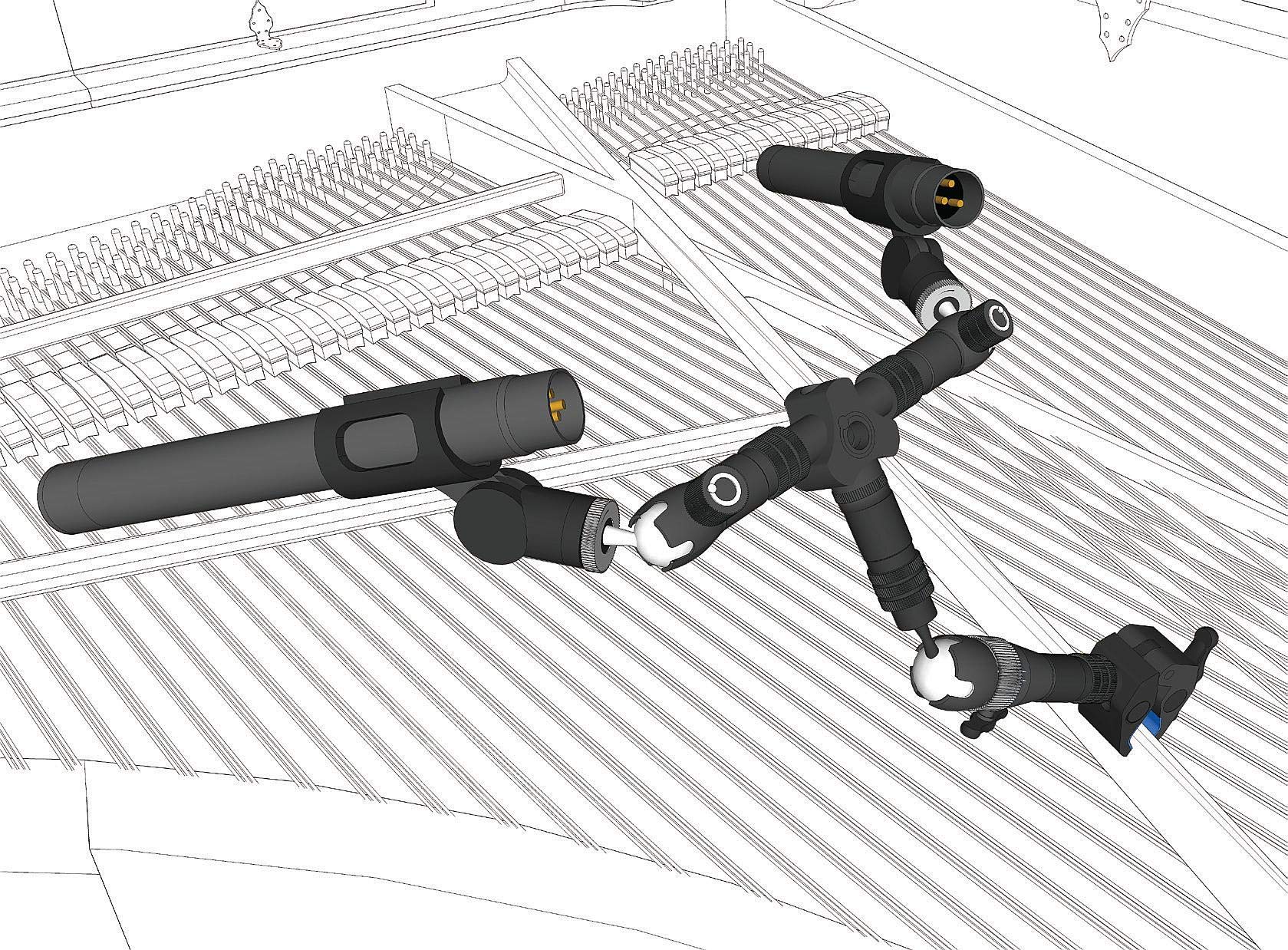 Triad-Orbit Stereo Piano System Microphone Stand Package