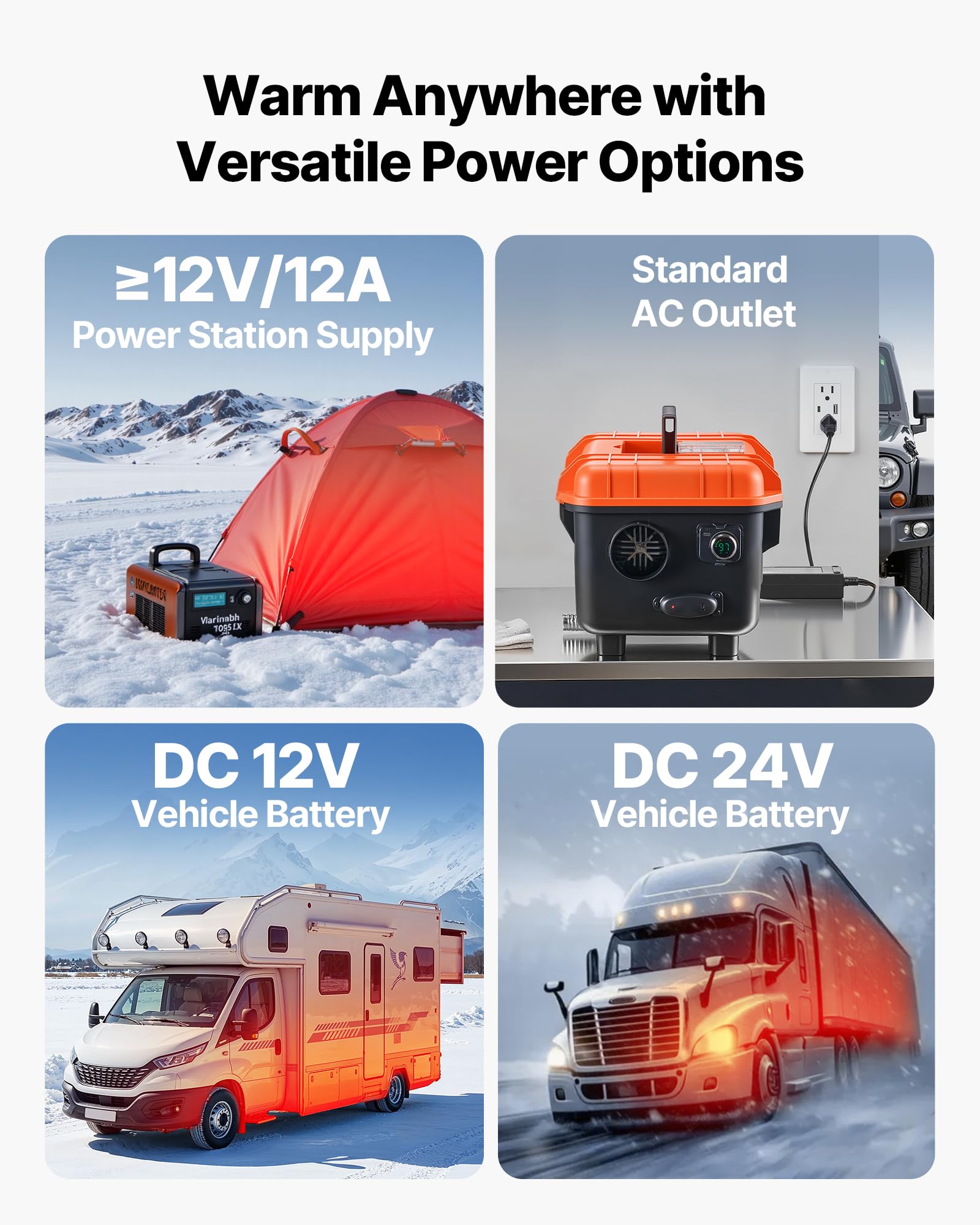 VEVOR Calentador Diésel 8 kW, Todo en Uno, Portátil, con Control Remoto y Pantalla LCD, Calentamiento Rápido y Bajo Nivel de Ruido, para Camiones, Furgonetas, Autocaravanas, Caravanas y Garajes