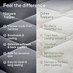 Ultra Soft Twin XL Size Mattress Topper - Viscose Made from Bamboo Pillow Top Mattress Pad for Back Pain Relief - Naturally Cooling for Hot Sleepers, Grey