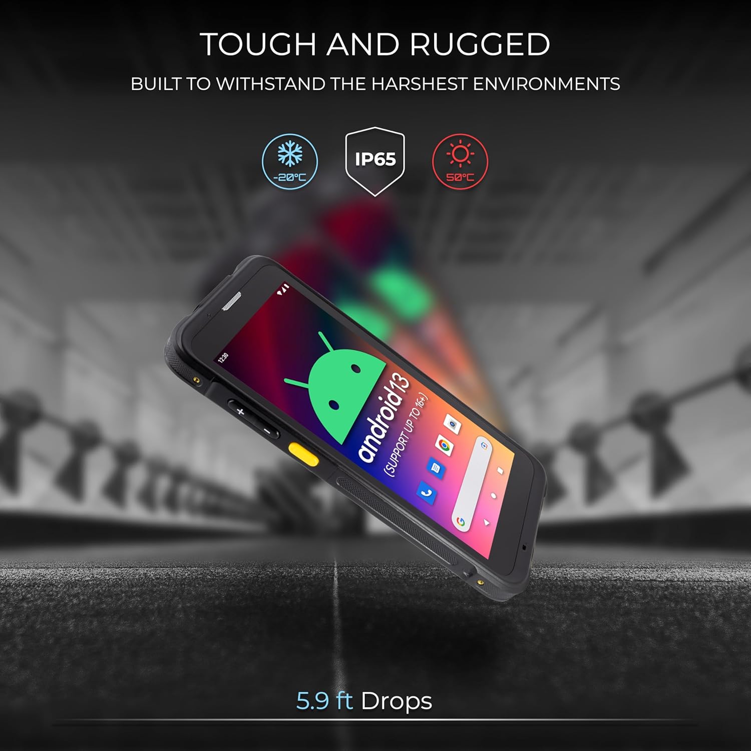 Chainway C66 Wireless Android Handheld Scanner | 2D/1D/QR Barcode Reader (Zebra SE4170) | Android 13 (Support to 16+) | WiFi, Bluetooth, GPS, NFC | 6FT Drop Durability | for Inventory Scanning - Image 2