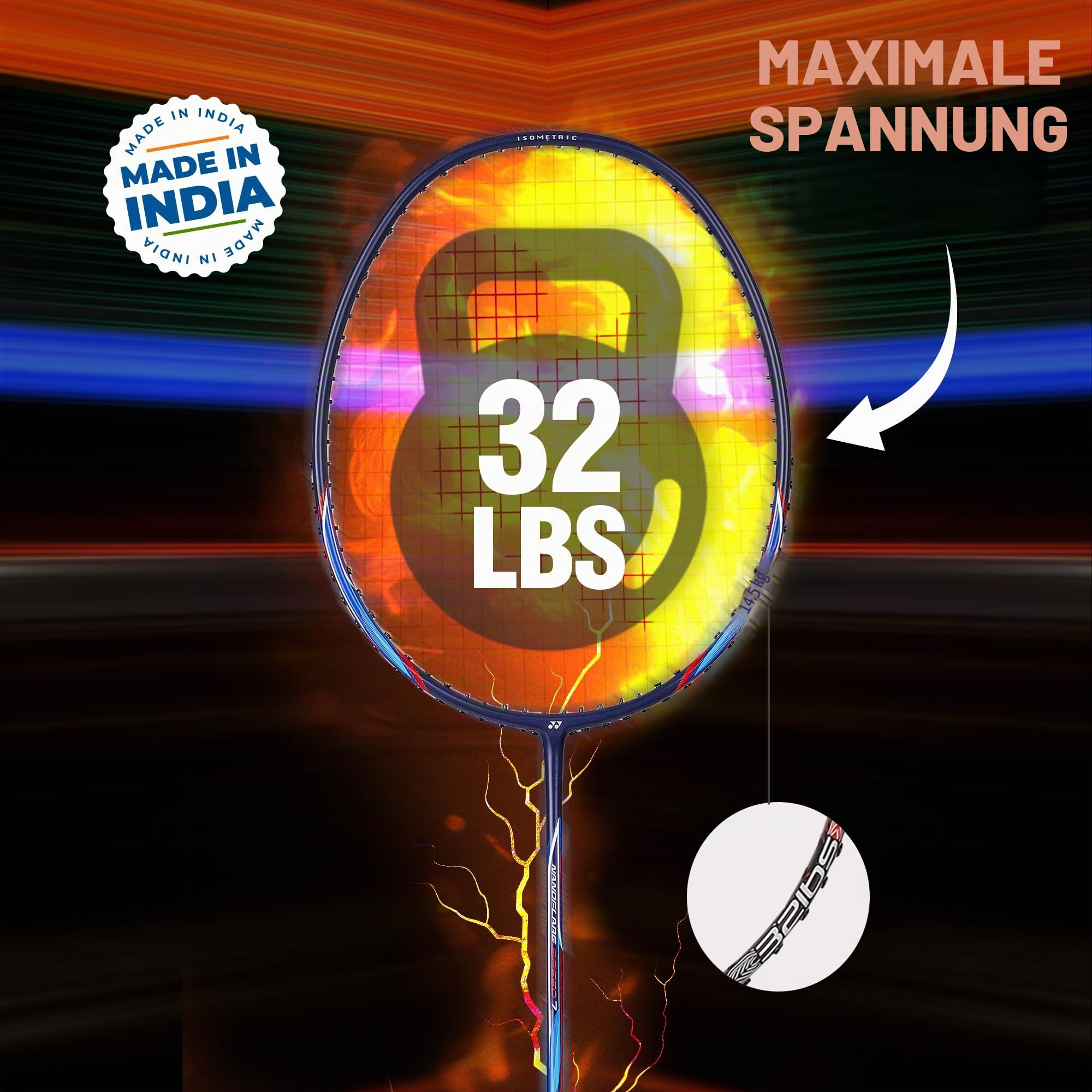 YONEX Badmintonschläger Nanoflare Speed 7 Blue G4 4U
