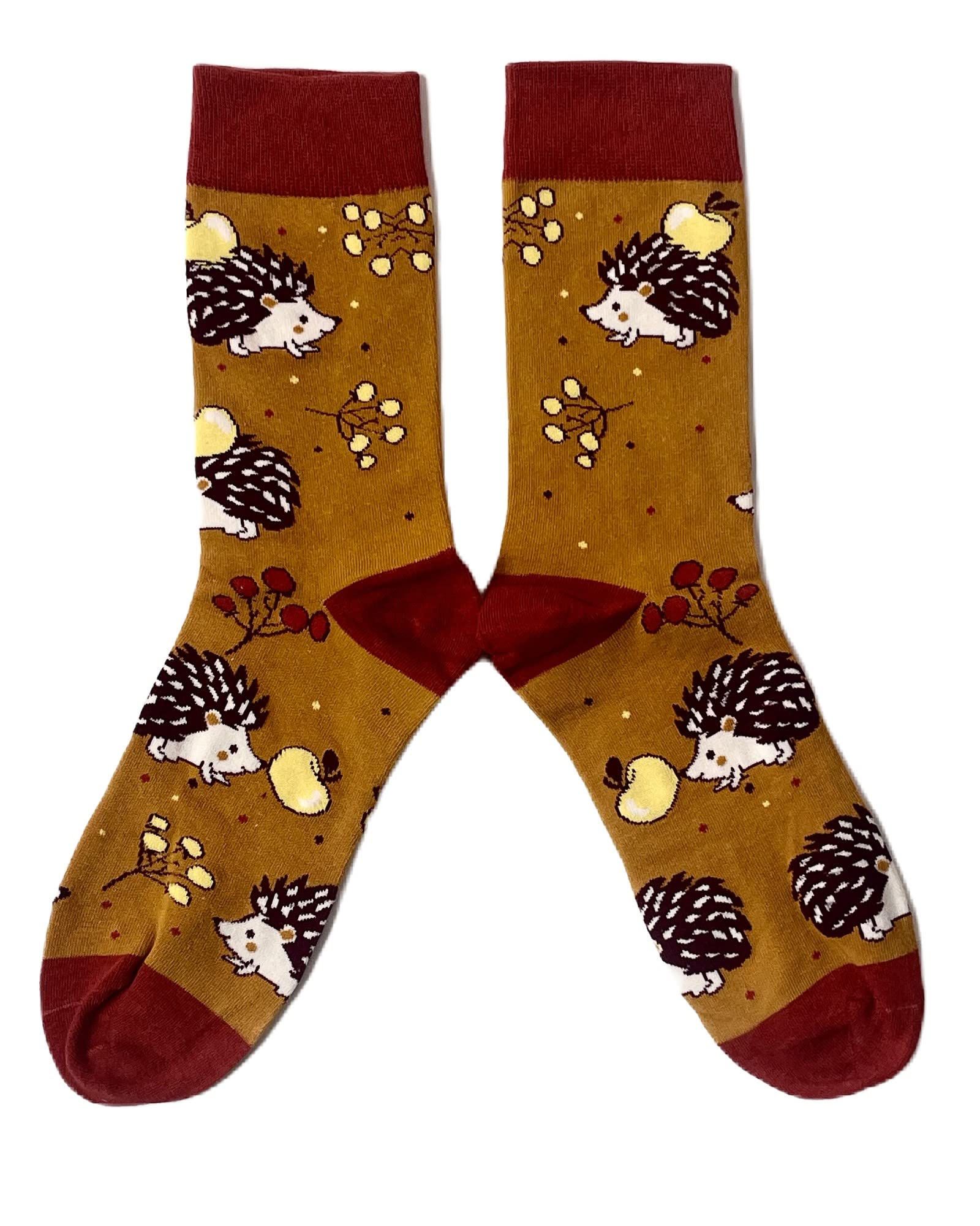 Mens Prickle Of Autumnal Hedgehogs Socks 6-10 UK / 39-44 Eur / 7-11 US