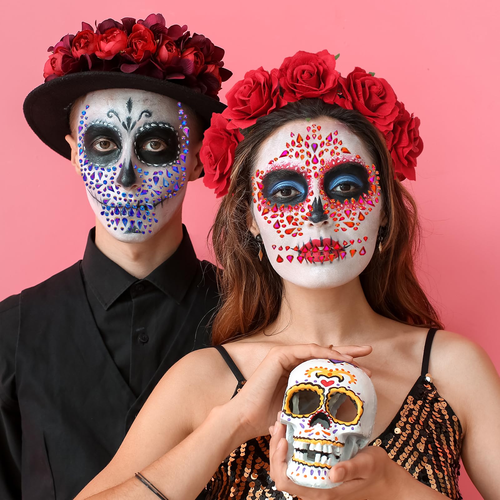 Deguisement Catrina Femme Vector Jour Des Morts Dia De Los Muertos Crâne De Sucre  Avec Des Fleurs De Soucis | Vecteur Premium Deguisement Dia De Los Muertos  Femme, image size:1601x1601