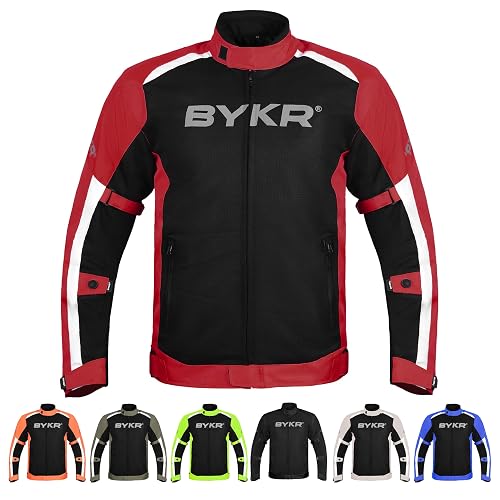 BYKR Mesh Motorcycle Jacket for Men, Enduro CE Armored