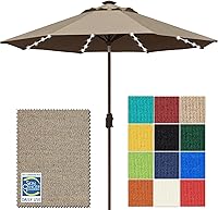 Vista 41 de EliteShade USA - Sombrilla solar de 9 pies / 2.74 metros, de 3 niveles, con 10 años sin decoloración, 80 luces LED para patio, mesa al aire libre