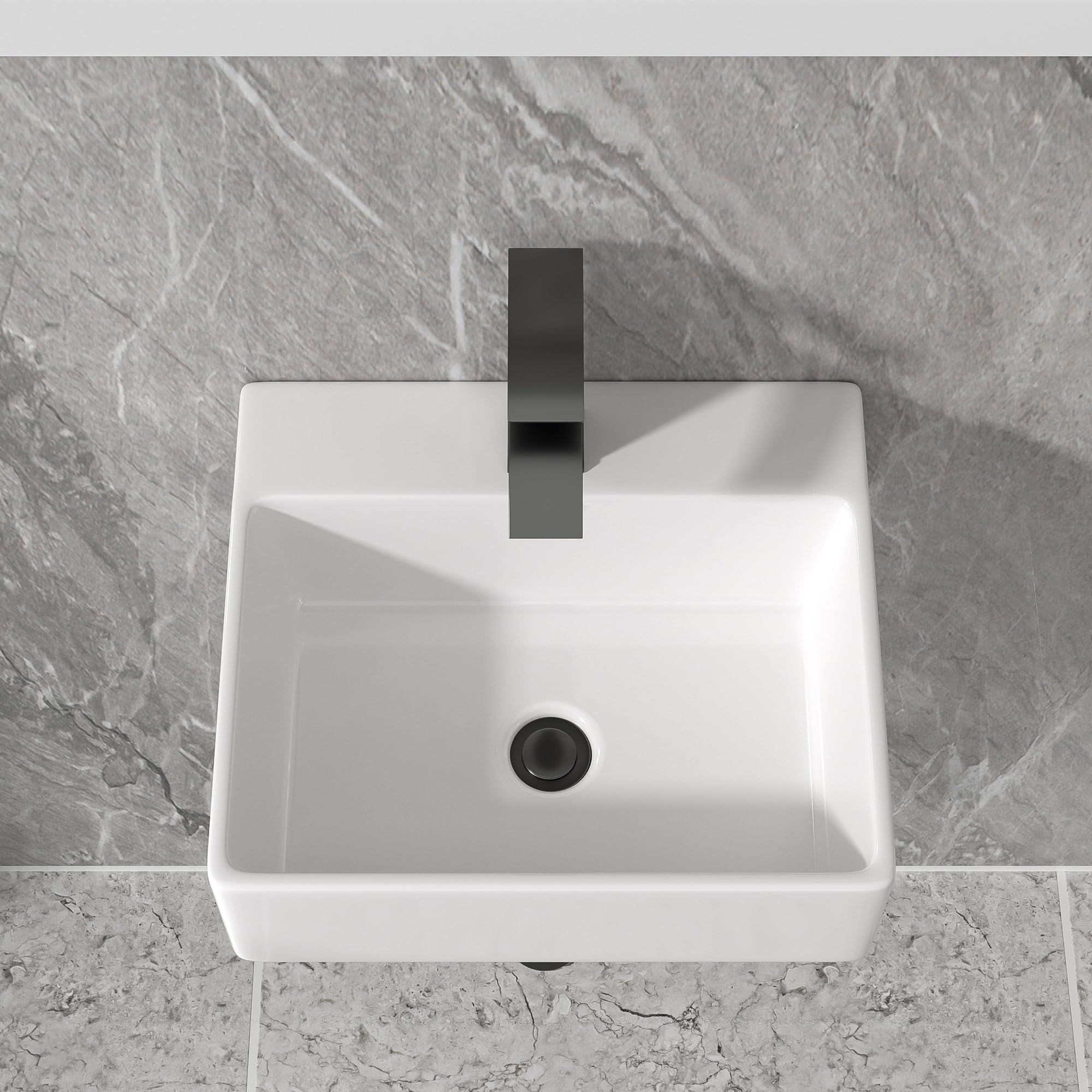 Snapklik.com : Floating Vessel Sink For Bathroom - 13"x11" Bathroom