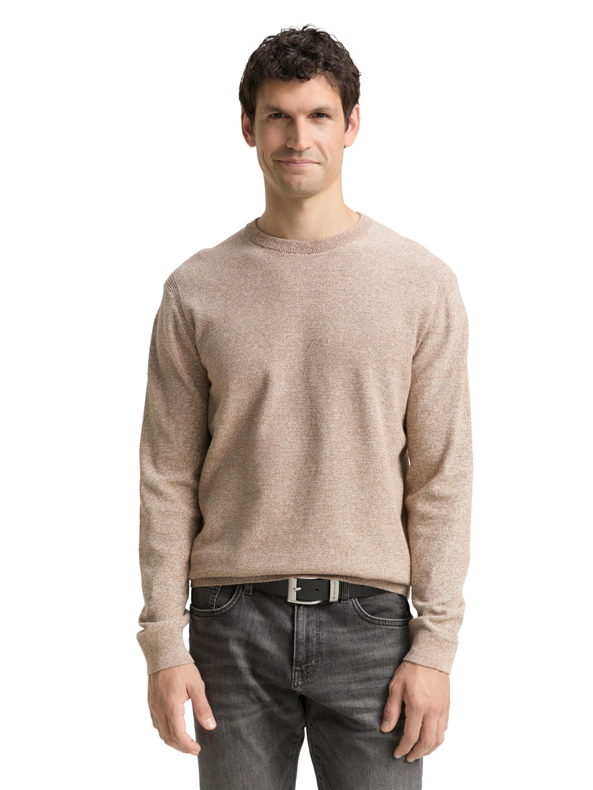Tom Tailor Herren Strickpullover aus Bio-Baumwolle